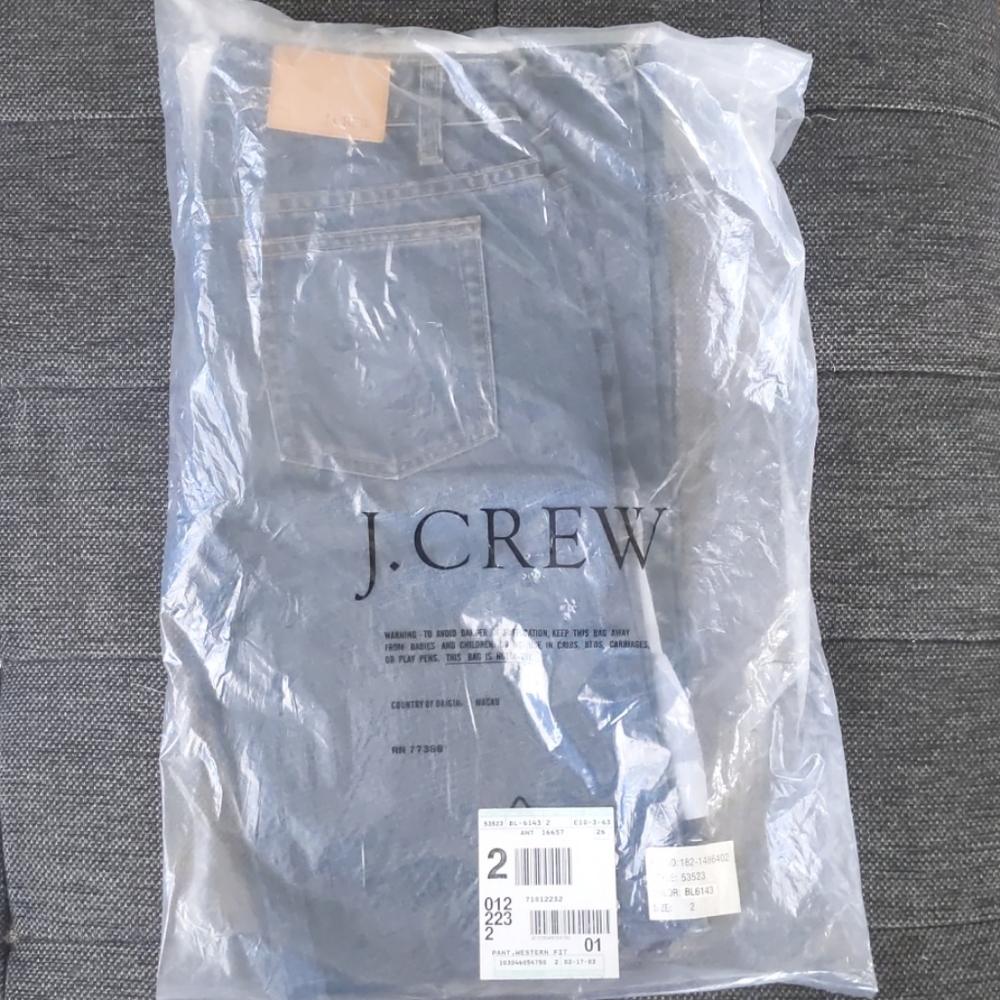 BNWT J Crew Western Fit Jeans Size 2